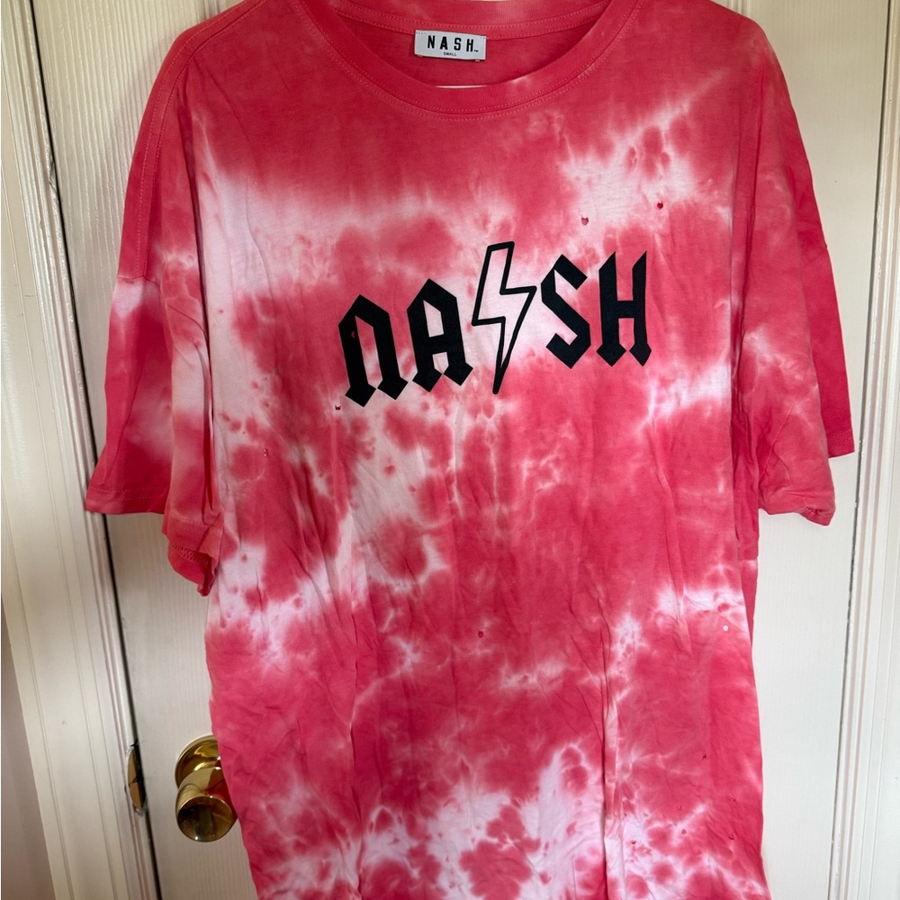 NASH Oversized Fit Red Tie-Dye T-Shirt-From Nashville